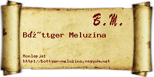 Böttger Meluzina névjegykártya